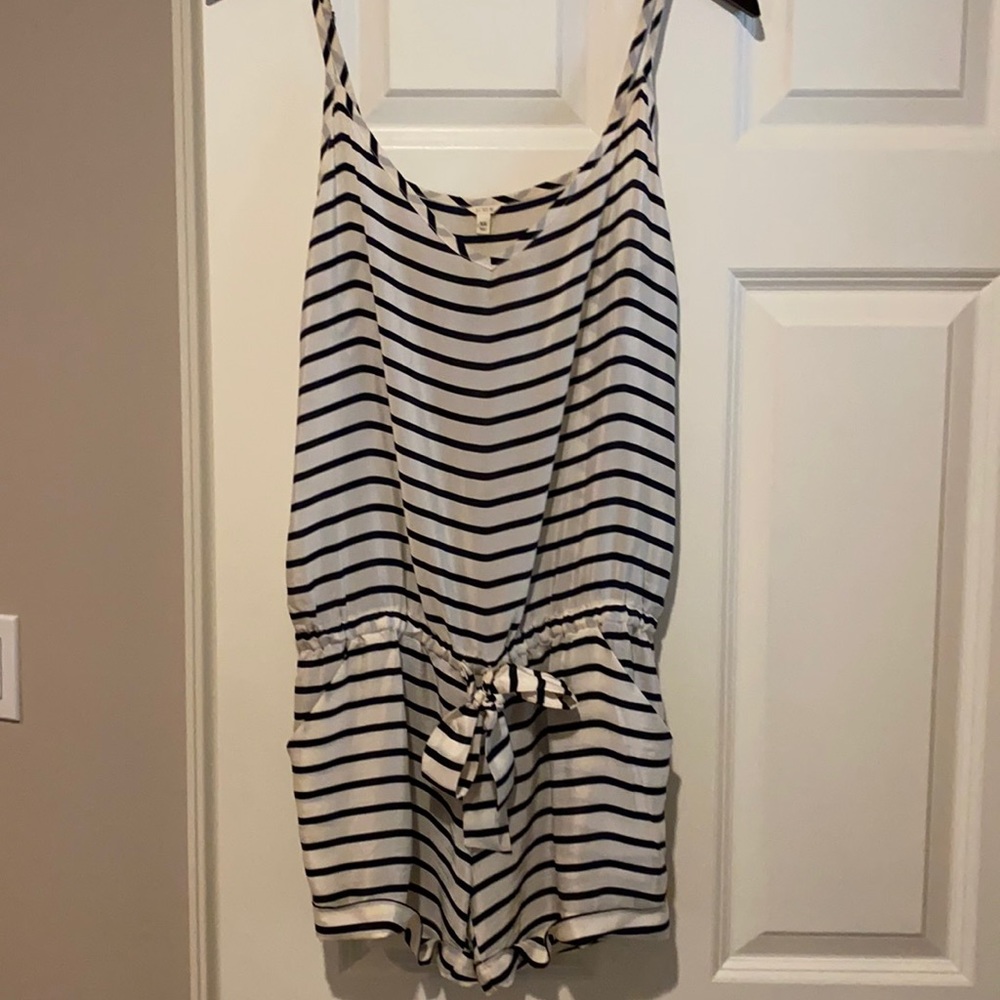 J.Crew Striped Silk Romper - Picture 2 of 5